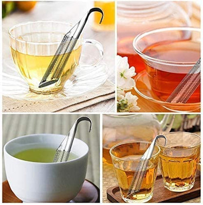 2 Pcs Stainless Steel Tea Diffuser, Stainless Steel Tea Strainers for Loose Tea with Hanging Hook Handle，Stainless Steel Long Handle Tea Steeper Diffuser for Leaf Tea, Coffee, Spices, Seasonings - color: 101 pcs