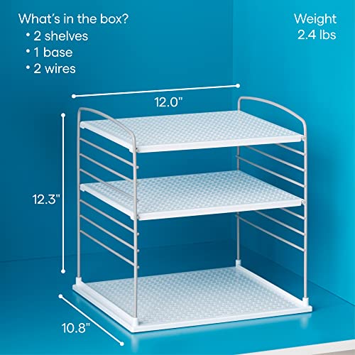 YouCopia UpSpace Cabinet Box Organizer, Adjustable Kitchen and Pantry Shelf for Plastic Wrap and Foil Storage, Extra Large, White (Pack of 6) - size: Large Classic (Pack of 6)