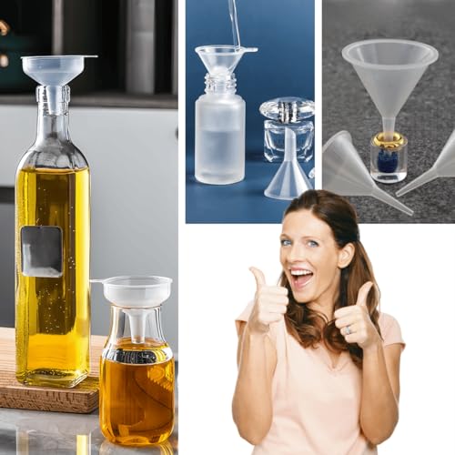 9 Pack Small Funnel Kit 3 Sizes with Droppers for Kitchen Bottles, Essential Oils, Capsules Pet Crafts