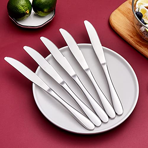 Aebeky 16-Piece Stainless Steel Table Knives,Dinner Knives Set,9.1-Inch (16-Piece) - size: 16-Piece