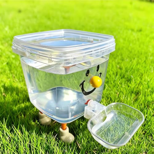 Pets Water Dispenser with Large Capacity Small Large Cats ＆ Dogs No Spilling Automatic Gravity Water Bowl Auto Fill Waterer Dish Self Watering Animal Water Fountain Feeder (Red, 0.8, Gallons) - color: Red