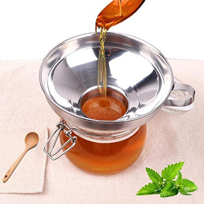 Wide Mouth Canning Funnel, Rustproof Round Shape Stainless Steel Large Canning Funnel for Rice (Rosvolawta78mfyug-10134216)