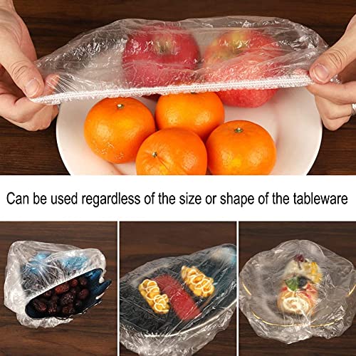 Fresh Keeping Bags,Reusable Elastic Food Storage Covers, Plastic Bowl Covers with Elastic Edging Stretch Plastic Wrap Bowl Covers (200Pcs) - color: 200Pcs