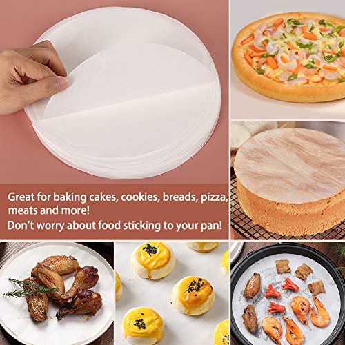 Baking Parchment Rounds, Set of 200, Non Stick 10 Inch Baking Parchment Papers Baking Paper Rounds for Springform Pan, Toaster Oven, Tortilla Press and so on(4.5/5.5/6/7/8/9/12inch Available) - size: 10inch