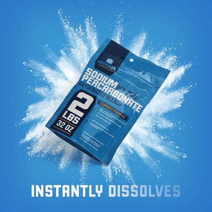 Sodium Percarbonate 2 lb – Chlorine-Free Laundry Booster, Eco-Friendly Stain & Odor Remover, Multipurpose Cleaner - Oxygenated Bleach Powder