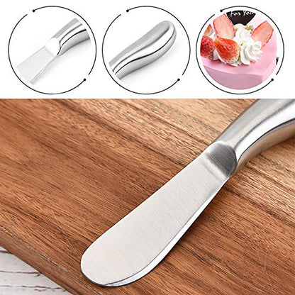 VANRA Spreader Knife Set 4-Piece Butter Knife Stainless Steel Cheese Knife Set Small Bread Cream Knives 5.3-inch - size: Set of 4