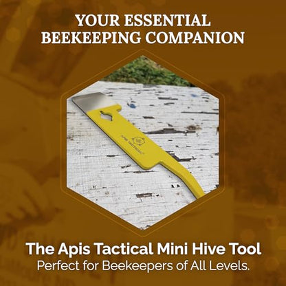 Mini Hive Tool - Flat 3mm Thick Heat Treated Stainless Steel for Durability & Strength - Beekeeper Tools for Prying, Lifting & Scraping - Beekeeping Supplies - size: Mini