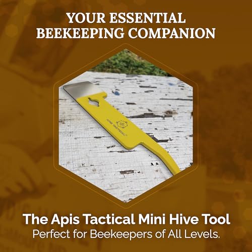 Mini Hive Tool - Flat 3mm Thick Heat Treated Stainless Steel for Durability & Strength - Beekeeper Tools for Prying, Lifting & Scraping - Beekeeping Supplies - size: Mini