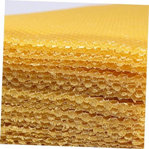 10Pcs Natural Beeswax Sheets Beekeeping Supplies Honeycomb Wax Foundation for Beehive Frames Apiary Equipment 16.33X7.67In