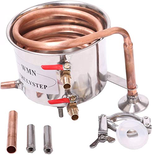 2 Pots Stainless Steel Still 3Gal/12Liters Water Alcohol Distiller Home Brew Kit Wine Making Supplies for DIY Brandy Whisky Vodka Distilled Water, Silver - size: 3 Gallon 12 Liters