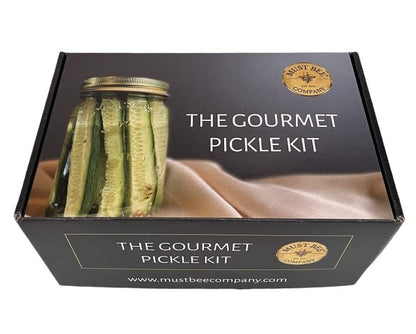 The Gourmet Pickle Kit -Must Bee Company– DIY Pickling Set with Reusable Glass Jars, Spices & Step-by-Step Guide – Fermentation Kit for Homemade Dill Pickles