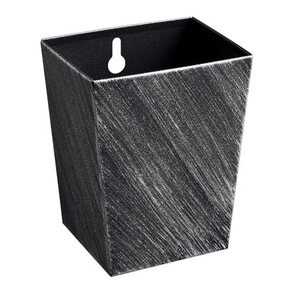 Old Fashioned Beer Bottle Cap Catcher Wall Mounted Narrow 3-1/2" Stainless Steel Screw in Soda Top Bucket with Drain Opening for Outdoor Post Cooler Cart - color: Aged Silver