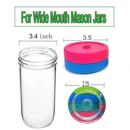 1Pack Fermentation Weight +2Waterless Airlock lids - for Pickles, Fermenting Sauerkraut, Kimchi in Wide Mouth Mason Jars (1)