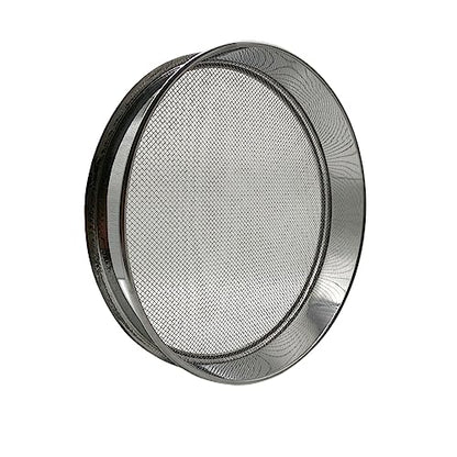 Soil Sieve for Garen -12 inches Soil Sifter for Rocks Compost-Sifting pan (1/8”Mesh Screen) - size: 1/8”Mesh Screen