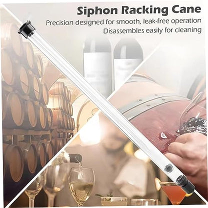 Auto Siphon 14 Inch Homebrew Siphon Pump with Tubing and Clamp Clear Wine Making Kit for Small Batch Beer Kombucha Wine, Pump