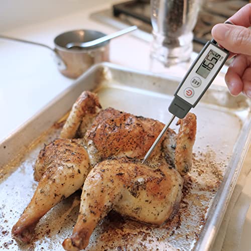 Lavatools PT09C Super-Quick Commercial Grade Digital Thermometer for Cooking, Meat, Candy, Candle, Liquid, Oil, 3" Compact Probe, Splash Proof, °C/°F Toggle, Hold Function - Sambal - color: Sambal, size: Compact