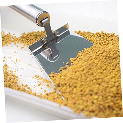 SUPVOX Cleaning Beehive Shovel Metal Spatula Griddle Spatula Griddle Scraper Beekeeping Hive Tool Metal Food Shovel Hive Cleaning Grill Steel Ash Honey Lift
