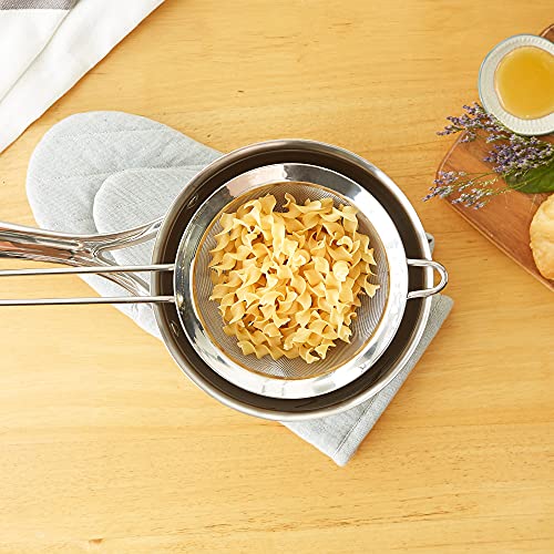 RSVP International Endurance Kitchen Collection, Stainless Steel Fine Mesh Conical Sieve/Colander, Multi-Purpose for Cooking, Baking, Loose Leaf Tea, Bar Strainer Cocktails, 6.25-Inch - size: 6-1/4-Inch