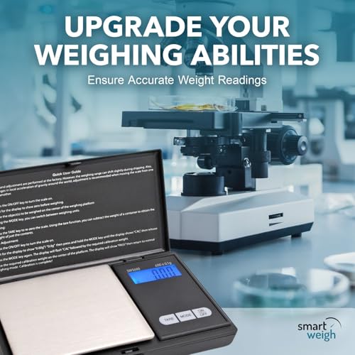 Smart Weigh SWS600 Elite 600g x 0.1g Digital Gram Scale, Pocket Sized Jewelry, Nutrition Kitchen, and School Scale, Slim Design, Black - size: 600g / 0.1g