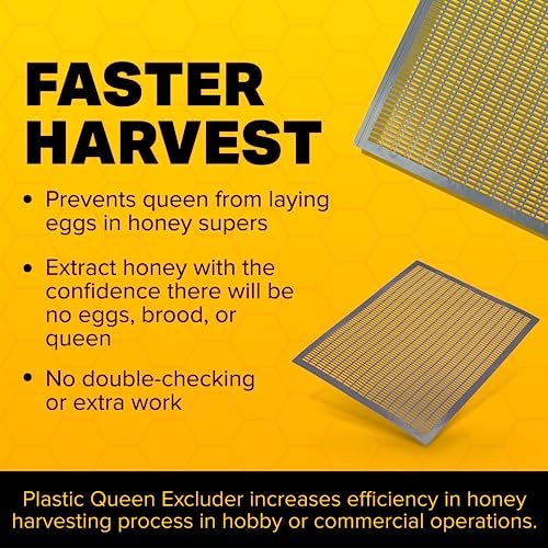 Mann Lake Plastic Queen Excluder, Fits 10 Frame Langstroth Beehives, Beekeeping Supplies & Kit Tools for All Beekeeping Levels, 5 Pack - size: 5 Pack