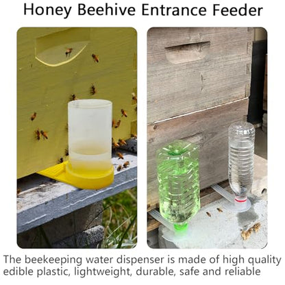 4 Pack Bee Feeders for Hives Honey Feeder 2 Large and 2 Small Bee Water Feeder Honey Beehive Entrance Feeder Beekeeping Water Dispenser Bee Drinking Beekeeping Equipment Nest Beekeeper Tools - size: 2 Large and 2 Small-4 Pack