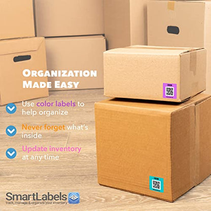 Smart Labels QR Code Stickers with AI Photo Analysis App - Auto-Creates Item Descriptions - No Typing - Made in USA - QR Code Labels for Storage & Inventory Tracking, Organization & Moving, Pack of 48 - style: Contemporary