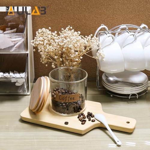 ULAB 3.5mm Thick Glass Food Container Set with Lid, 2PCS of 33oz,1pc of 62.6 OZ Clear Storage Jar, Glass Airtight Canisters set for Cookie, Pasta, Coffee Beans, USJ1006 - color: 33oz-2pcs&62.6oz-1pc