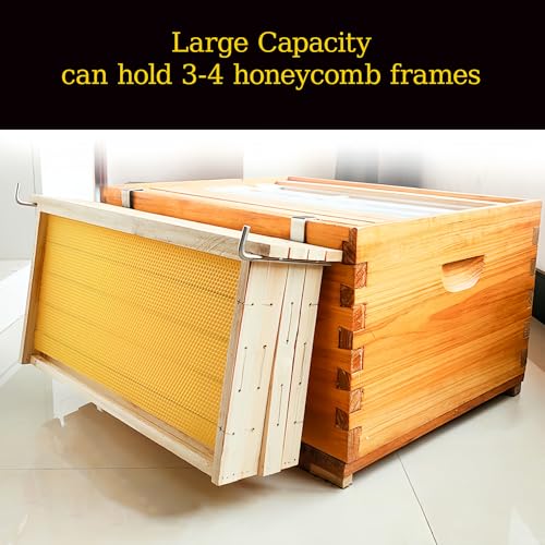 Bee Frame Holder: Bee Hive Stand, Stainless Steel Beekeeping Frame Shovel Holder with End Elbow Design, for Honey Harvesting and Inspection, Can Hold 3-4 Bee Frames