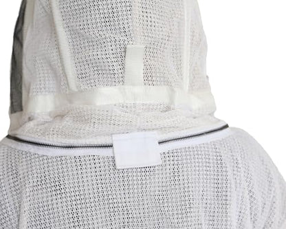 Ventilated Bee Jacket for Men and Women with Gloves and Detachable Fencing Veil, 3-Layer Beekeeping Jacket, YKK Brass Zippers (2XL) - size: 2XL