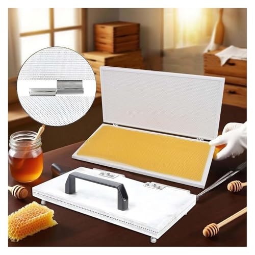 Beeswax Foundation Sheet Mold, Natural Beeswax Foundation Sheets - 220x420mm, 4.9mm/5.4mm Eye Comb Press Tool for Beekeeping Supplies & Equipment(41.5 * 19.5 4.9mm) - size: 41.5*19.5 4.9mm
