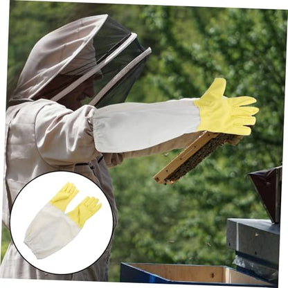 Long Sleeve Beekeeping Gloves Bee Keeper Safety Protective Gardening Work Gloves