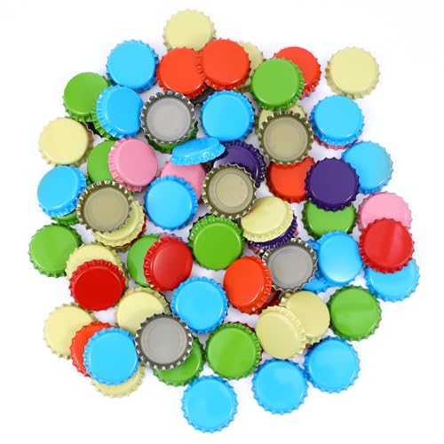 350 Count Beer Bottle Caps Oxygen Absorbing Crowns, Ideal for Homebrew, Standard Homebrew Bottle Tops for Glass Bottles, PVC-Free Crown Caps for Beer Bottling, 7 Assorted Colors