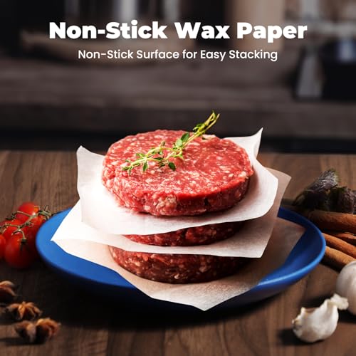 Fit Meal Prep [500 Pack] 8 x 10.75" Wax Paper Sheets for Food, Interfolded Precut Deli Pop Up Grease-Proof Sandwich Paper Wraps, Waterproof for Lunch, Food Basket, Microwave Cover, BBQ - size: 8 x 10.75"
