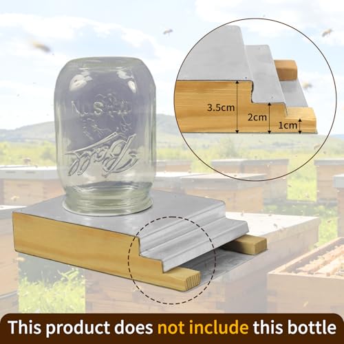 Bee Feeder Wood Entrance Feeder for Beehives, Beekeeping Tool Outside Honey Food Drinking Equipment Sugar Syrup Or Water to Supplies - size: 1 set