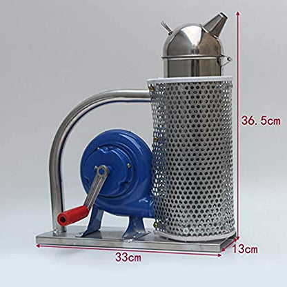 JIXIN Stainless Steel Bee Hive Smoker Smoker with Heat Shield Tool for Beekeeping Bee Beekeeper Beekeeper Equipment Tools