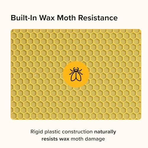 Mann Lake 5 5/8" Waxed Yellow Rite-Cell Foundation Sheets, Made in the USA, BPA-Free, Food-Grade, Beeswax-Coated for Beehive Frames, Fits 6 5/8" Hive Bodies, Durable, Wax Moth Resistant, 100-Pack - color: Natural, size: 100 Count (Pack of 1)