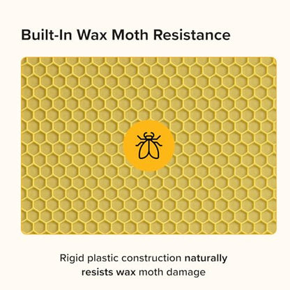 Mann Lake 5 5/8" Waxed Yellow Rite-Cell Foundation Sheets, Made in the USA, BPA-Free, Food-Grade, Beeswax-Coated for Beehive Frames, Fits 6 5/8" Hive Bodies, Durable, Wax Moth Resistant, 100-Pack - color: Natural, size: 100 Count (Pack of 1)