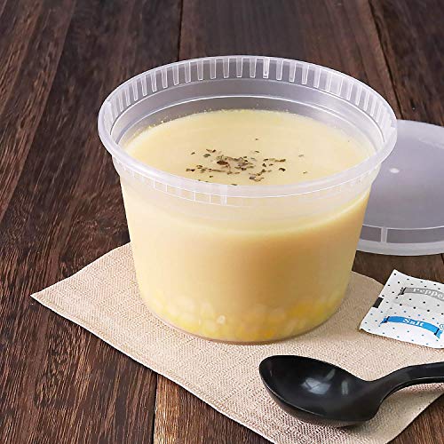 Karat [16oz - 240 ct] Clear PP Injection Molded Round Deli Containers with Lids (FP-IMDC16-PP) - color: Clear, size: 16oz