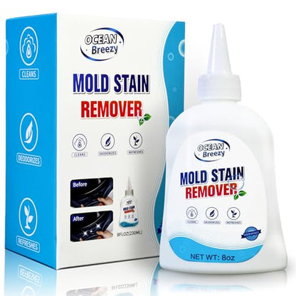 Mold Stain Remover Gel 8 Fl Oz, Household Grout Surface Cleaner, Cleaning Gel for Washing Machine, Refrigerator Strips, Tiles, Bathroom Kitchen Sinks, Damp Areas