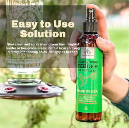 Donaldson Farms Hummingbird Feeder Bee Repellent Spray - Efficiently Keep Bees Off Hummingbird Feeder, Natural Bee Repellent Sprays for Patio Garden, Citrus Spray for Outdoor Bird Food - 8oz Bottle