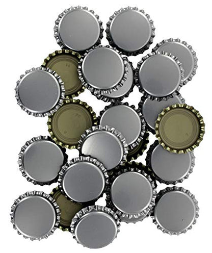 Chicago Brew Werks HOZQ8-1034 Red Bottle Capper with Silver Crown Oxygen Barrier Beer Bottle Caps (144 Count)