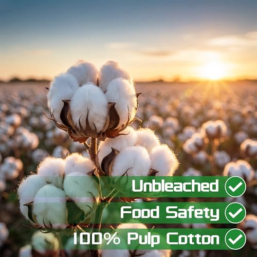10 Pcs Cheese Cloths, 20x20 Inch Grade 100 Hemmed CheeseCloth for Cooking, Reusable Unbleached Cotton Strainer for Juicing, Baking, Cheese and Yogurt Making