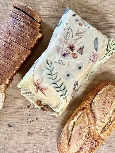 Beeswax Wrap for Bread - Reusable Eco-Friendly Sustainable Food Storage Solution, Keeps Bread Fresher Longer, Natural Alternative to Plastic Wrap