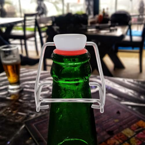 Zerodeko 15Pcs Swing Top Beer Bottle Caps Airtight Replacement Lids for Glass Bottles Home Brewing Soda Milk Bottles Sealers 2.09X1.97X1.06 Inches