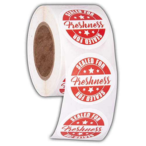 Food Delivery Tamper Evident Sealed for Freshness Labels - 500 Adhesive Stickers for Safe Food delivery (2" Circles) - size: Circles 2" - 500 Pack