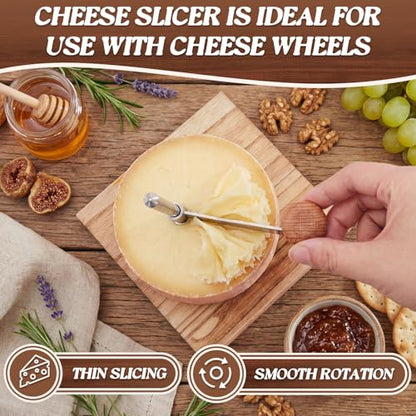 2 Pack Cheese Curler Wheel Replacement, Stainless Steel Cheese Shaver Blade for Rosettes, Tête De Moine, Rosettes, Chocolate & Butter Curls, Charcuterie Board Accessories