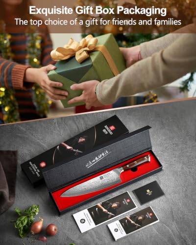 XINZUO Chef Knife 8.3 Inch, VG-10 Super Stainless Steel Gyuto Knife for Professional Chefs and Home Cooking, Ultra Sharp Kitchen Knife with Rosewood Handle - Yu Series - size: 8.3 inch Chef Knife