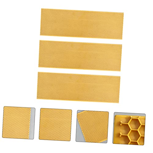 SUPVOX 3pcs Plastic Deep Hive Foundation for Beekeeping Orange Bee Nest Base Smooth Surface Reliable Plastic Material for Increased Honey Production