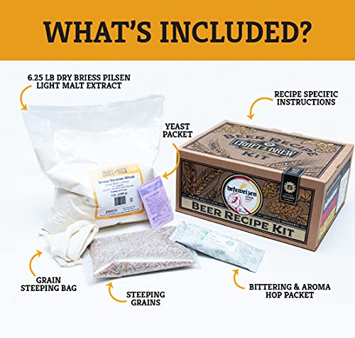 Craft a Brew - Beer Recipe Kit - Hefeweizen - Home Brewing Ingredient Refill - Beer Making Supplies - Includes Hops, Yeast, Malts, Extracts - 5 Gallons - color: Hefeweizen