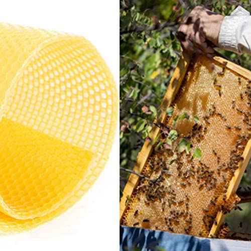Agatige 10PCS Beeswax Sheets for Candle Making, Natural Beeswax Honeycomb Foundation Sheets Candle Rolling Kit for Kids Adults